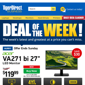 Whoa! 👀 $119 27" Acer Monitor
