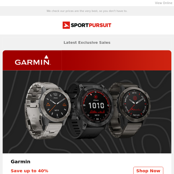 Up to 67% Off: Garmin - New Products | Marmot Outdoor | 30Seven | Goodwin Smith | Designer Polos