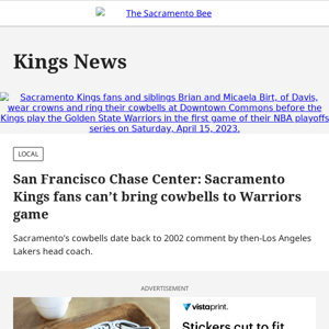 Kings fans can’t bring cowbells to Warriors game