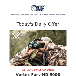 30% Bonus Bucks on Vortex Rangefinding Binoculars