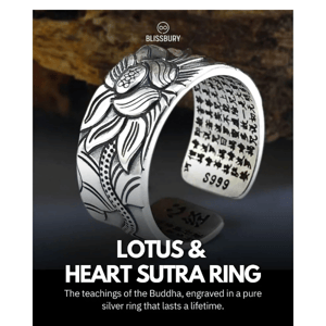 Lotus & Heart Sutra Ring