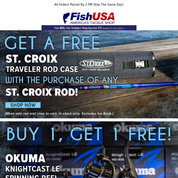 Free St. Croix Traveler Rod Case With The Purchase Of Any St