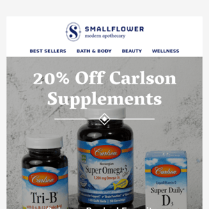 SALE - Save 20% On Best-Selling Wellness Essentials