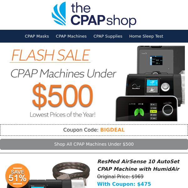 Not a Typo! CPAP Machines As Low As $349—While Supplies Last