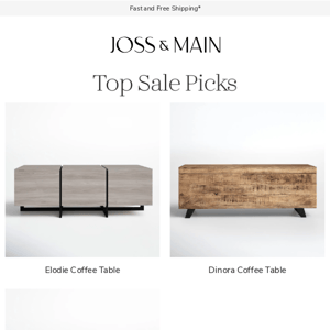 COFFEE & COCKTAIL TABLES up to 30% off – we’re OBSESSED