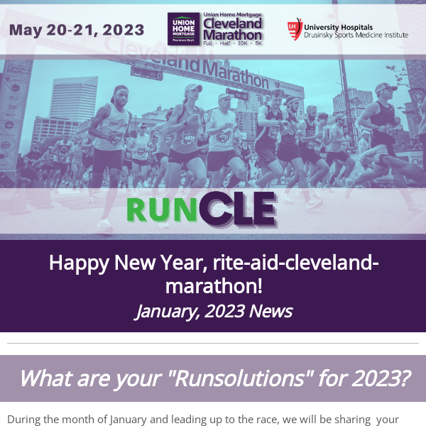 January News from the Cleveland Marathon!  ﻿   ﻿ 