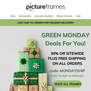 Green Monday is here 🎁  SAVE 30%  + Free Shipping on holiday gifts!