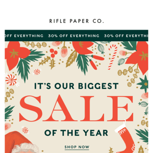 Ready, Set, SAVE | 30% Off Everything