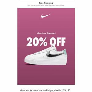Just for Nike: 20% off 🥰