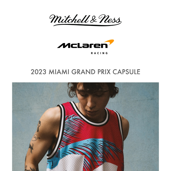 McLaren Racing F1 Special Edition Miami GP Mitchell & Ness Baseball Jersey