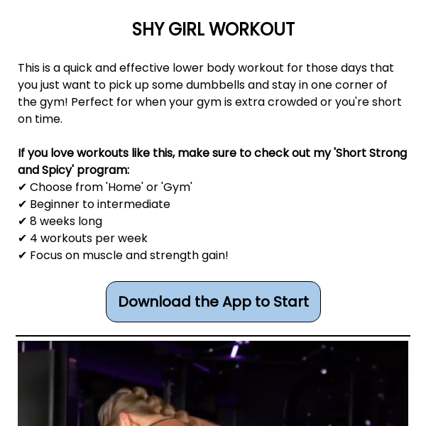 😌 Shy girl workout
