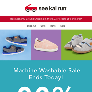 Machine Washable 20% Off Sale Ends Today!