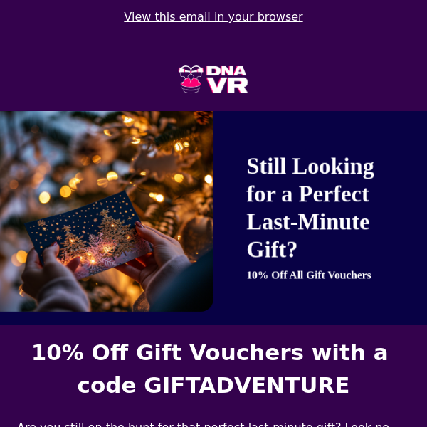 🎁 Last-Minute Gift Alert: 10% Off Gift Vouchers!