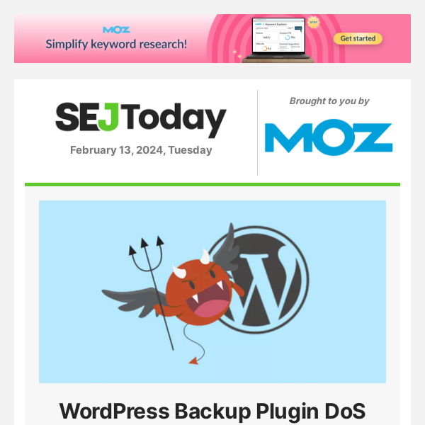 WordPress Backup Plugin DoS Vulnerability Affects +200,000 Sites