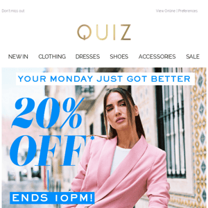 Your day just got better... 20% OFF now on 💜