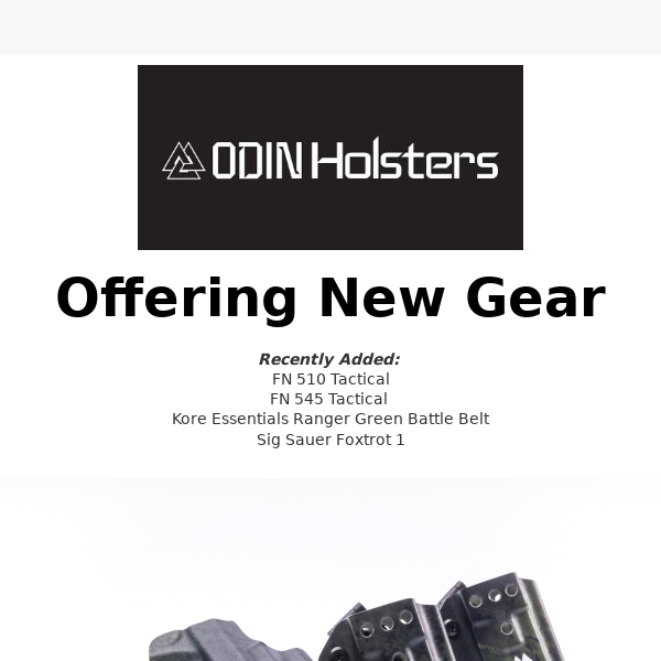 New Options and Gear Available