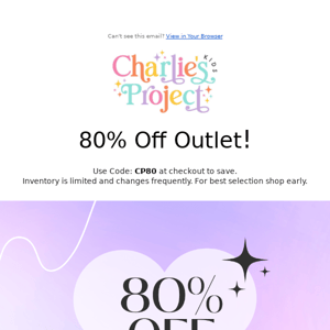 ⭐⭐  80% OFF! SHOP OUR OUTLET! ⭐⭐