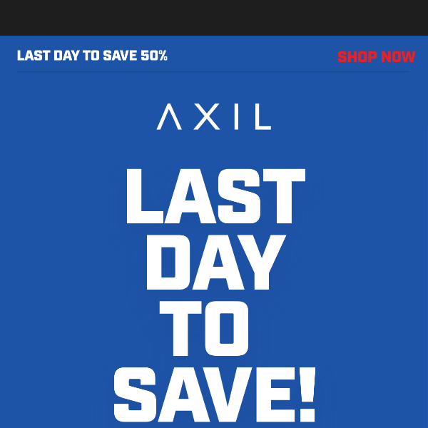 Last Chance for  50% Off!