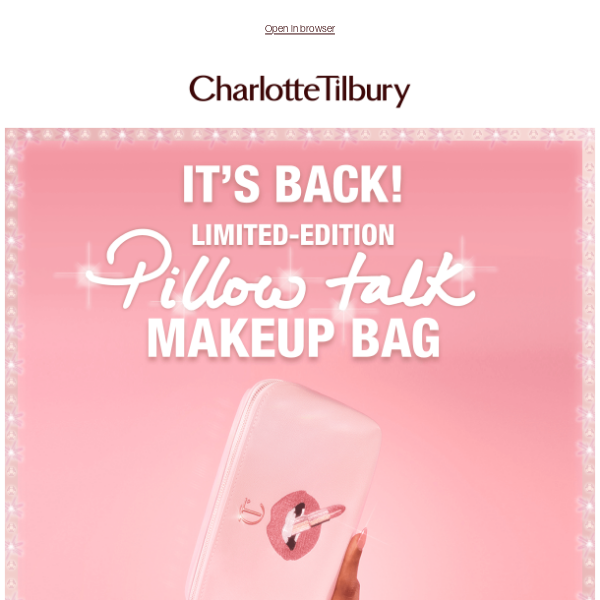 Limited-Edition Pillow Talk Makeup Bag Is BACK! 💖