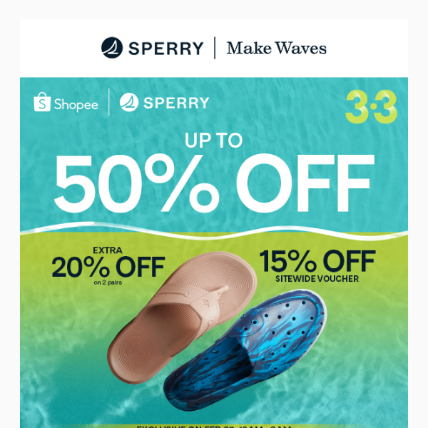 Sperry's making the BIGGEST waves this 3.3! 🌊