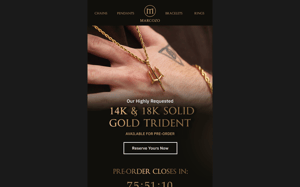Pre-Order The NEW Solid Gold Trident Pendant 🔱