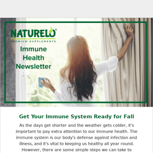 Get Your Immune System Ready for Fall