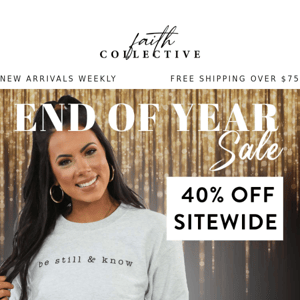 Last Chance! 40% Off Before New Year's
