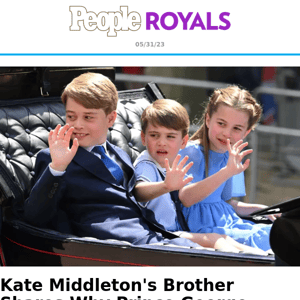 Kate Middleton's brother shares why Prince George, Princess Charlotte and Prince Louis are 'lucky'