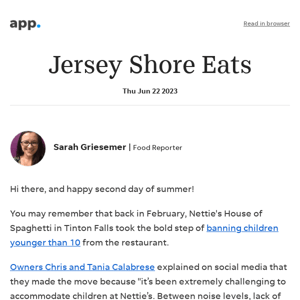 Jersey Shore Eats: No kids allowed, and will a local cook be 'MasterChef?'