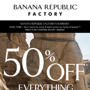 50% off everything is worth celebrating