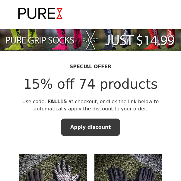 Pure Grip Socks - Latest Emails, Sales & Deals