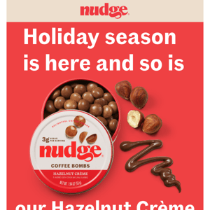 Hazelnut Holiday Gifting! Nudge Coffee Bombs stocking stuffers!