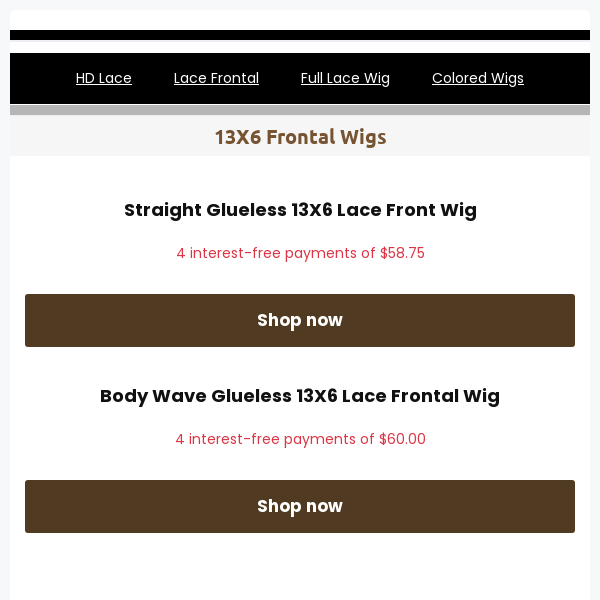 UP TO $100 OFF! GREATEST Price on Perfect Glueless Wig!!