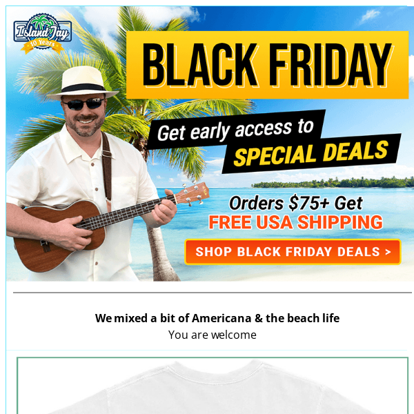 🎁 Get $7 Off USA Flag & Palm Tree T-Shirt Deal