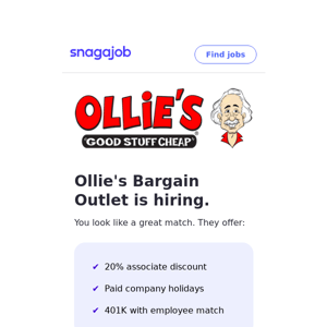 Ollies Bargin Outlet is Hiring Near You