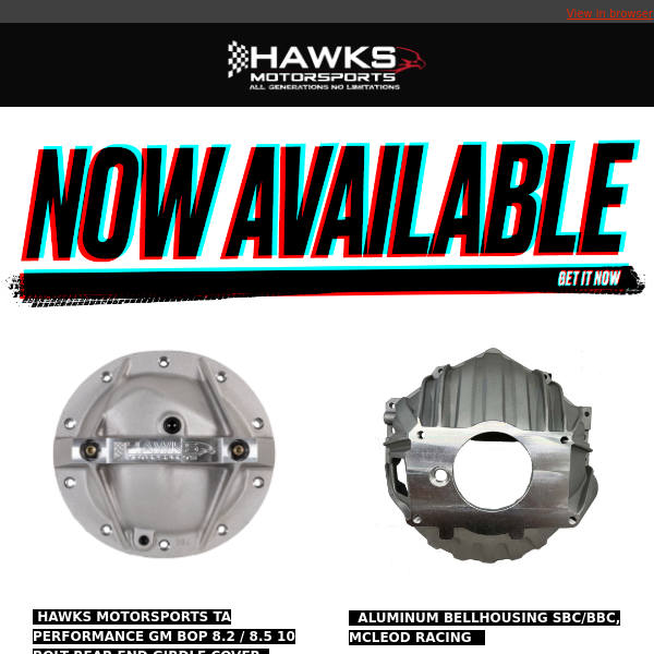 See What's New At Hawks Motorsports - September 8