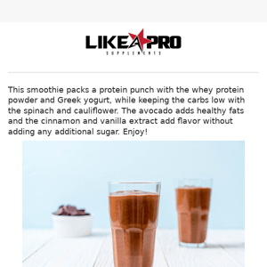 Low Carb Protein Packed Chocolate Smoothie