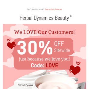 Take 30% off because we love YOU🥰