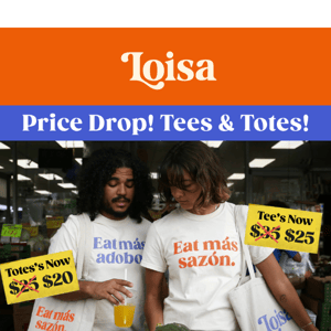 🤩 Price Drop on Tees & Totes!