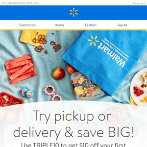 Get $30 OFF to try pickup or delivery!