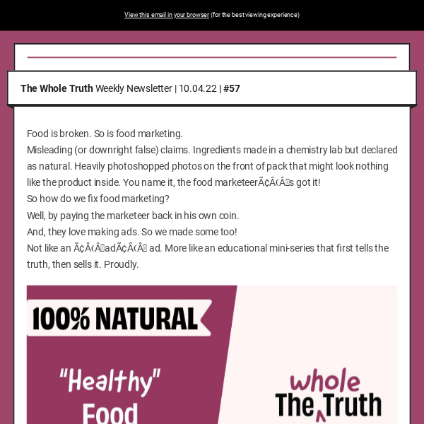 'Healthy' Foods vs The Whole Truth