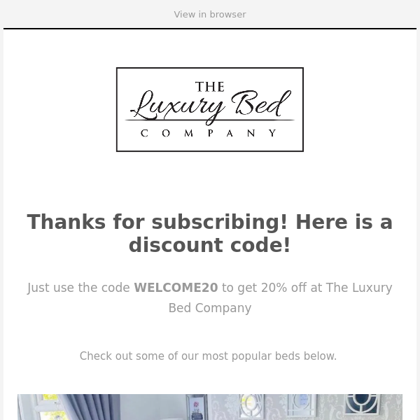 Thanks for subscribing! Here is a discount code!