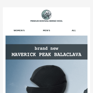 brand new: Maverick Peak Balaclava