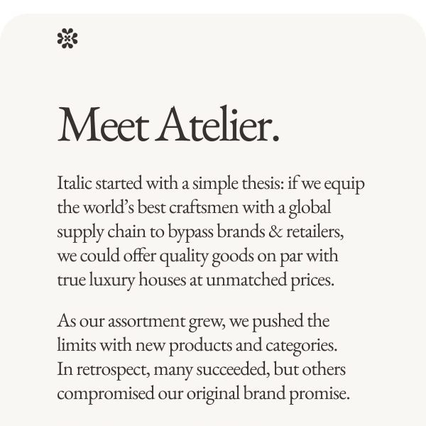 Meet Atelier.