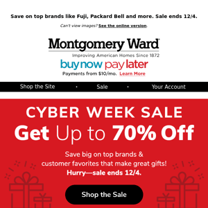 SAVE on Brand-Name Electronics at the Cyber Week Sale!