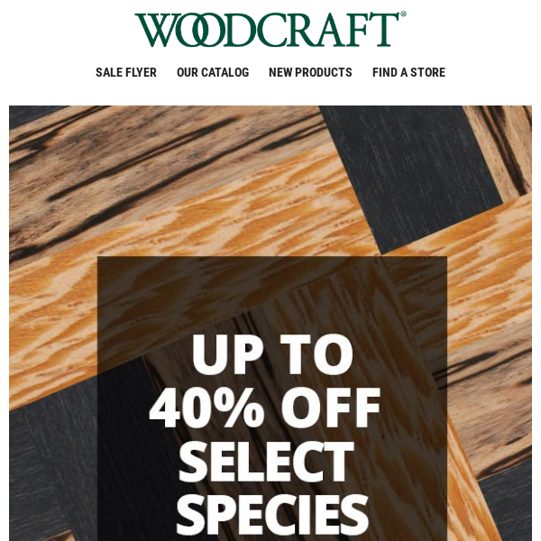 Up to 40% Off February Wood Deals