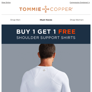 Shoulder Support Shirts  SAVE 50% - Tommie Copper