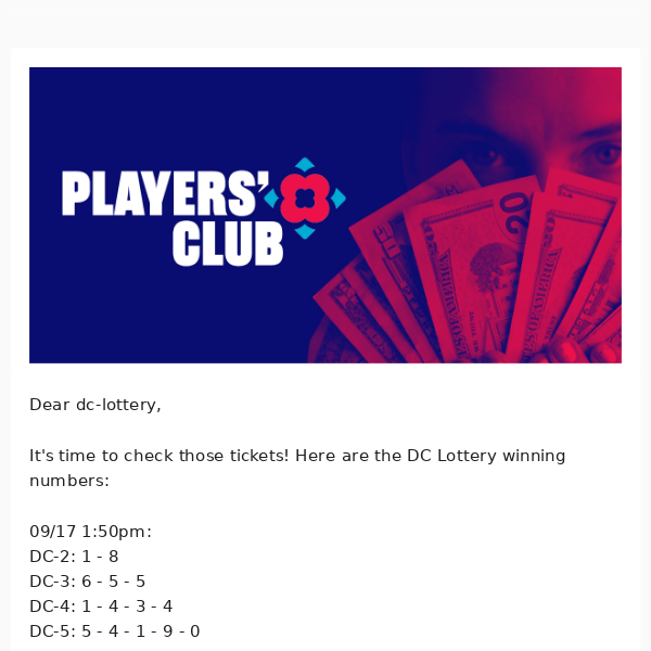 It's time to check those tickets! Here are the DC Lottery winning numbers!