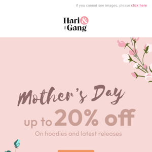 Save Up to 20% Off This Mother's Day  💖 🌸