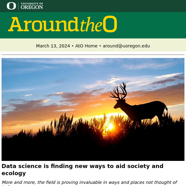 Data science to the rescue, Afghan refugee at UO, drug abuse research